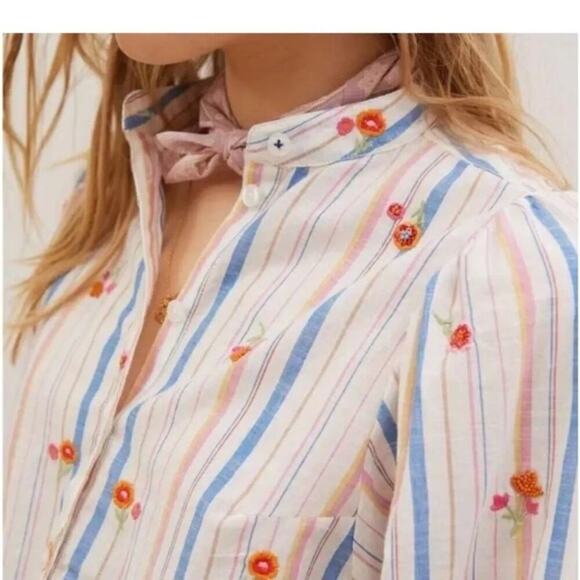 NWT Pilcro by Anthropologie Bella Femme Button Down Long Sleeve Shirt Size XL - Picture 5 of 11